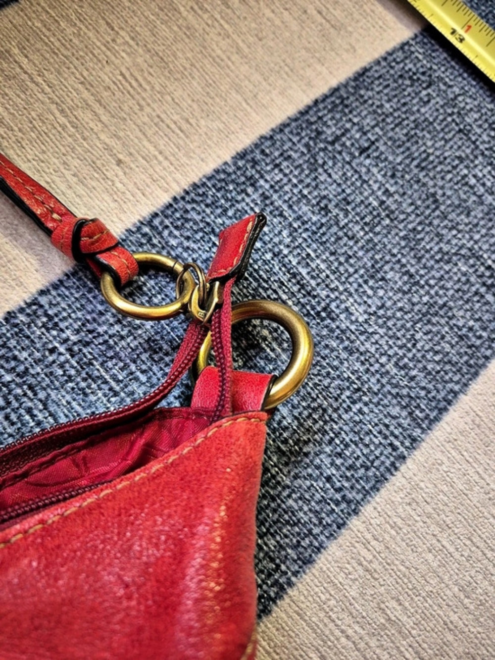 Fossil Pebbled Leather Tote in Red - Picture 16 of 16